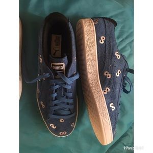 Blue puma sneakers